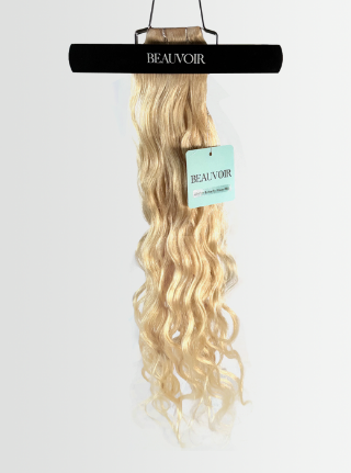 Butterfly Weft 20" 60g - WAVE Texture - Professional Blend - #80/18/46 Summer Blonde (aka Piano Key White Truffle)