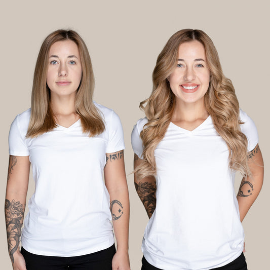The Marilyn - Dirty Blonde (#18) 16" Seamless Clip-In Hair Extensions (Volume Bundle)